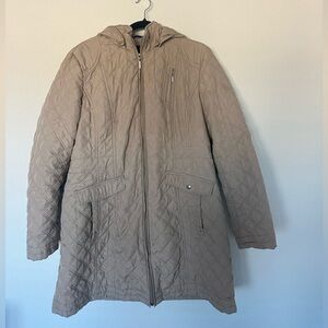 Weatherproof Womens Quilted Jacket Snow Coat Size XLarge Extra Large Tan
